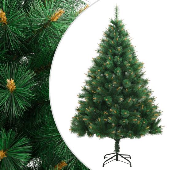 ComfortXL - Sapin de Noël artificiel articulé PVC deux tons grande taille fêtes Vert 210 cm – ComfortXL Outdoor Living - Image 1