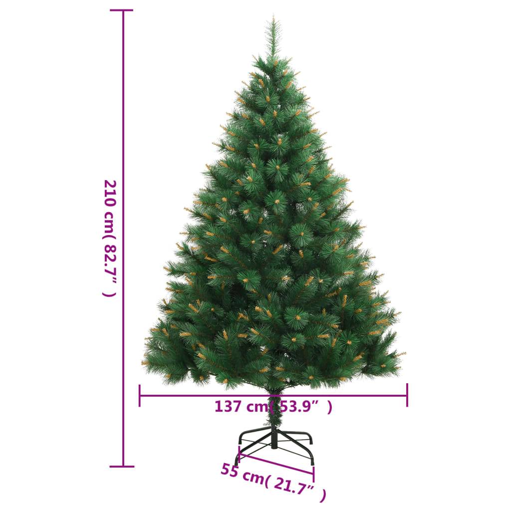 ComfortXL - Sapin de Noël artificiel articulé PVC deux tons grande taille fêtes Vert 210 cm – ComfortXL Outdoor Living - Image 9