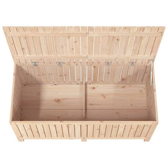 Très Grand Coffre de Rangement Bois de Pin Non Traité avec Couvercle à Vérin pour Jardin 147 cm – ComfortXL Outdoor Living - Image 8