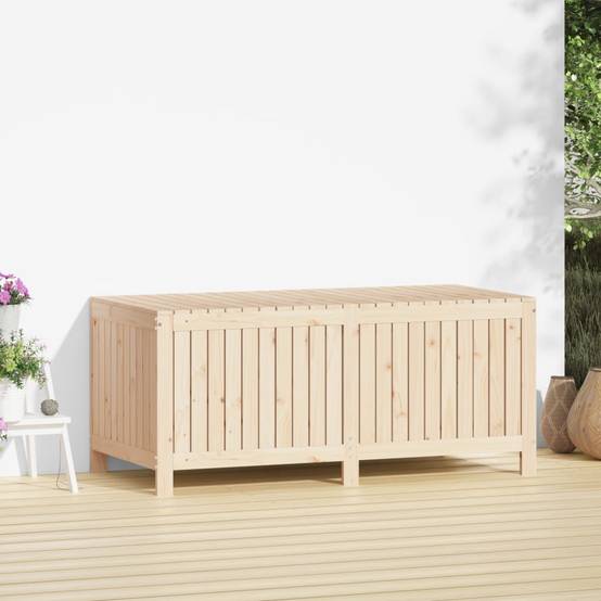 Très Grand Coffre de Rangement Bois de Pin Non Traité avec Couvercle à Vérin pour Jardin 147 cm – ComfortXL Outdoor Living - Image 3