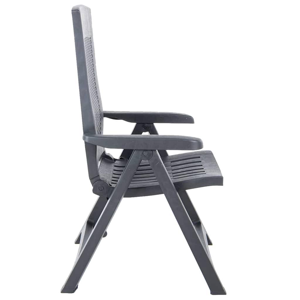Prolenta Premium - Chaises de jardin plastique anthracite 59 x 67 x 106 cm - Prolenta premium p396.0 - Image 5