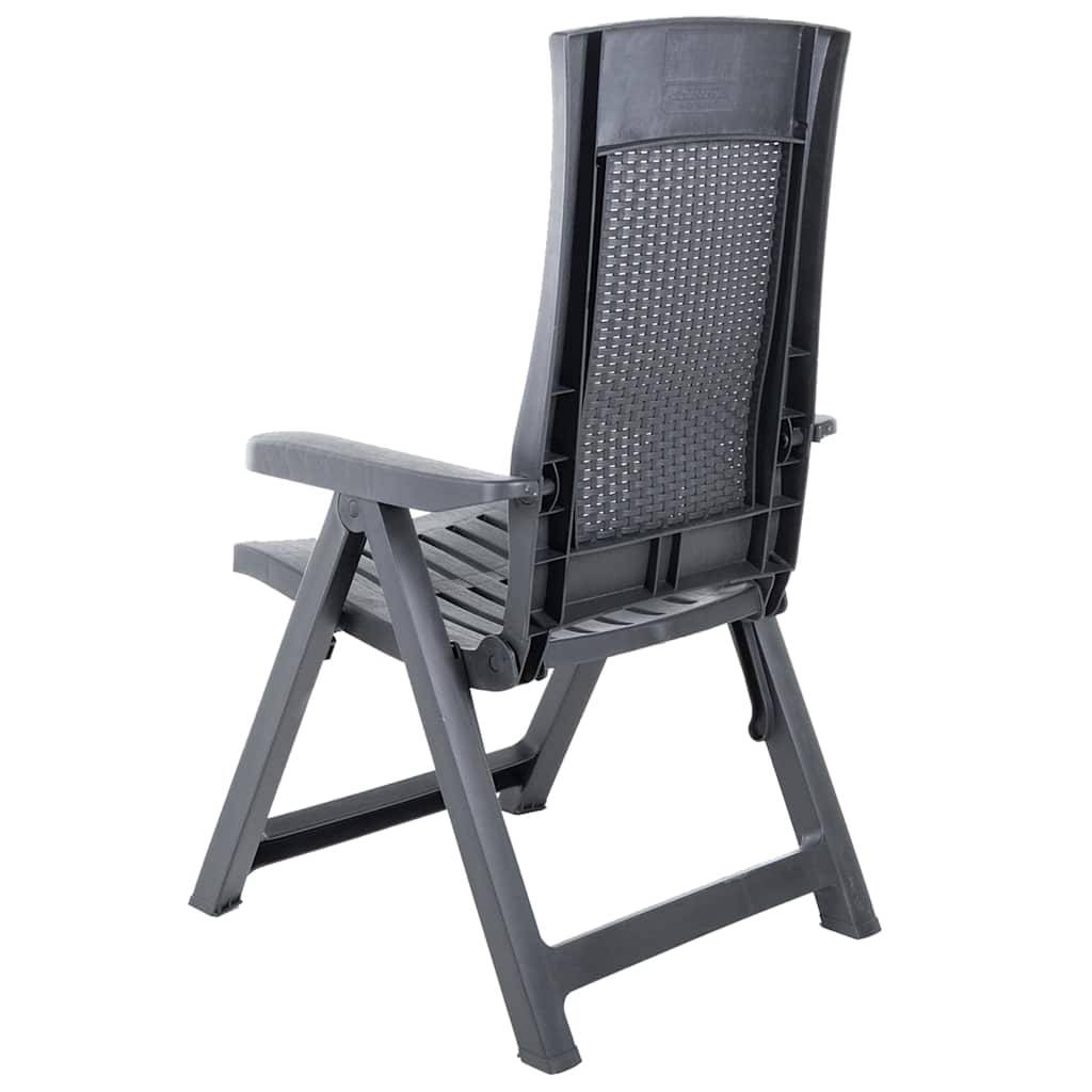 Prolenta Premium - Chaises de jardin plastique anthracite 59 x 67 x 106 cm - Prolenta premium p396.0 - Image 4