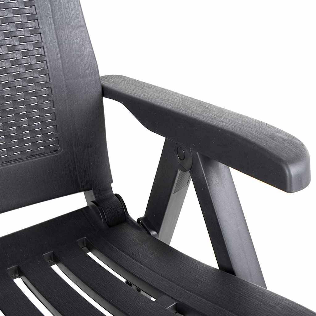 Prolenta Premium - Chaises de jardin plastique anthracite 59 x 67 x 106 cm - Prolenta premium p396.0 - Image 6