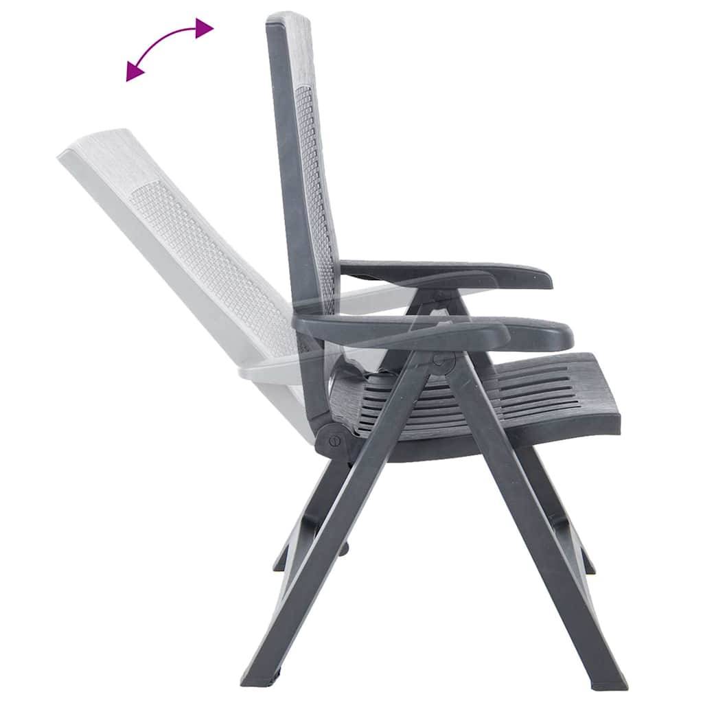 Prolenta Premium - Chaises de jardin plastique anthracite 59 x 67 x 106 cm - Prolenta premium p396.0 - Image 8