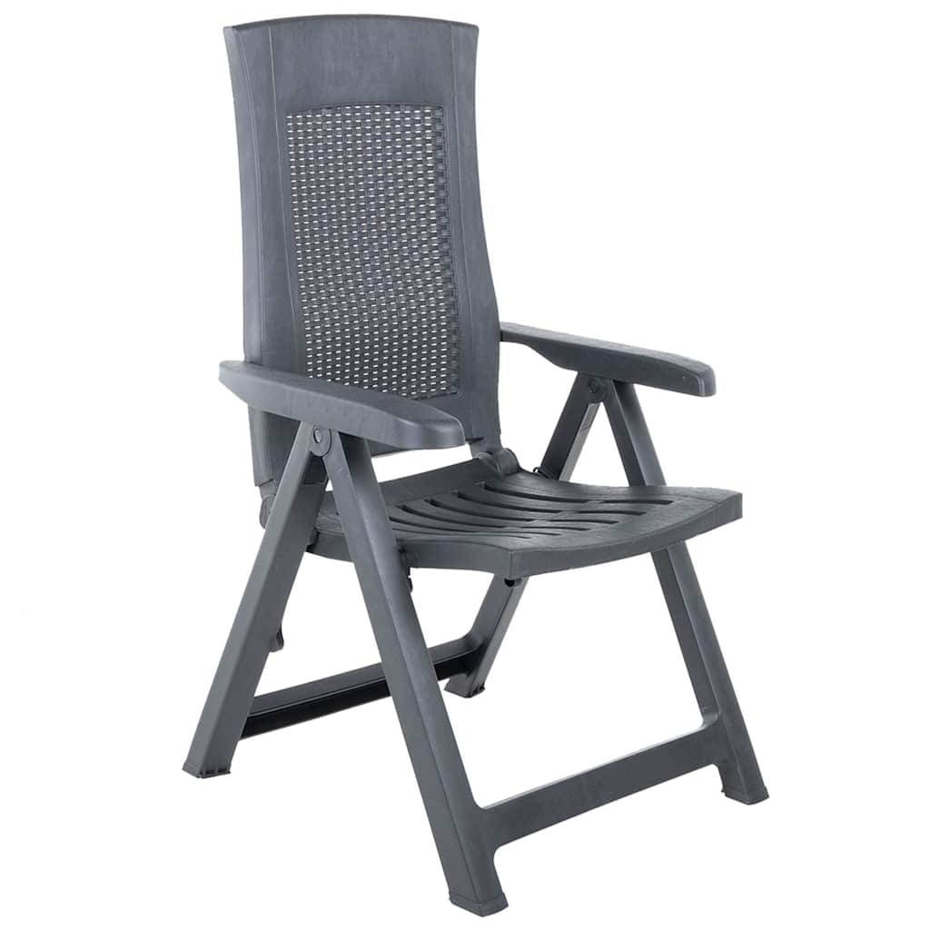Prolenta Premium - Chaises de jardin plastique anthracite 59 x 67 x 106 cm - Prolenta premium p396.0 - Image 2