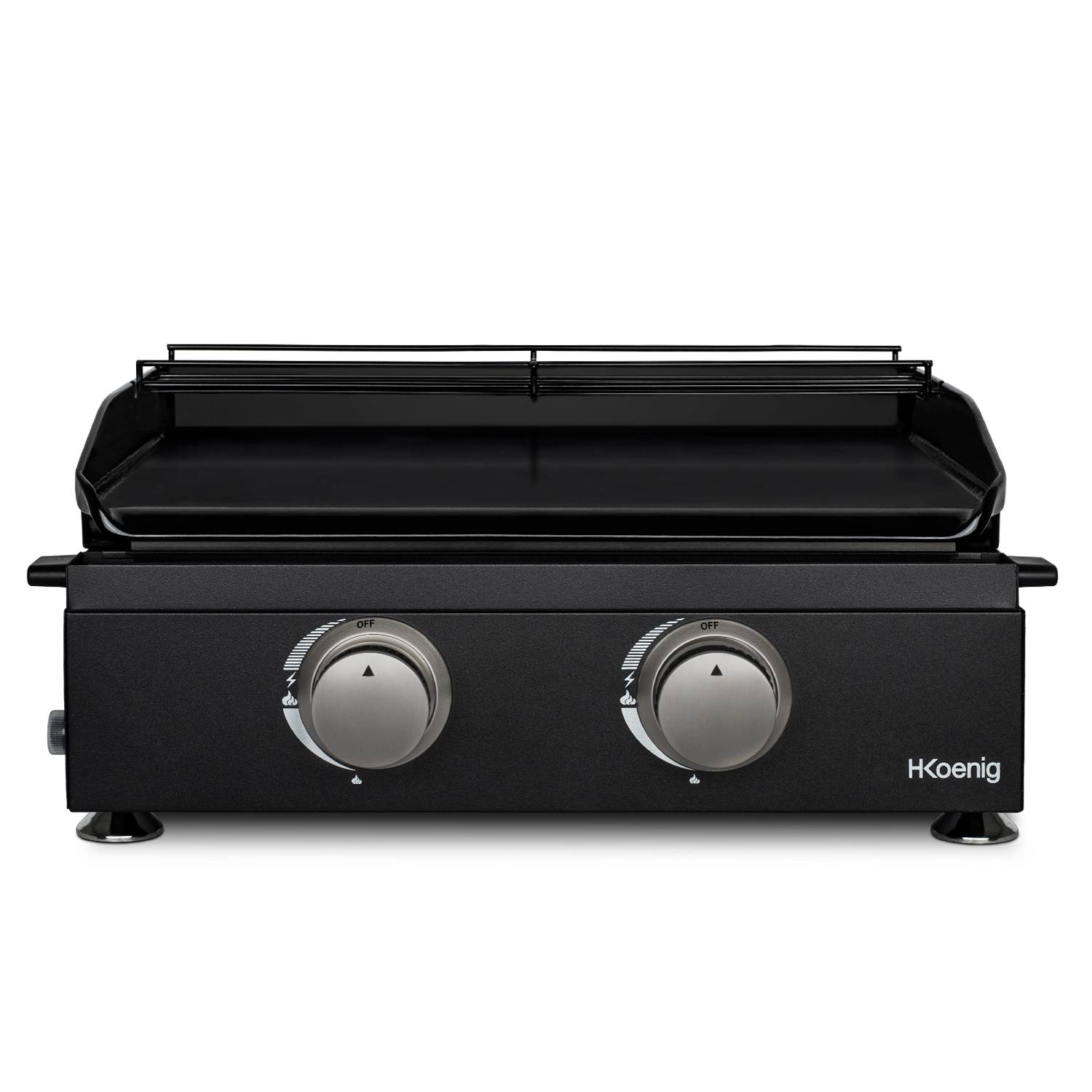 Plancha 2 brûleurs U noire fonte émaillée - PLX1022 H.Koenig