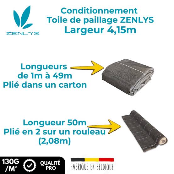 Toile de paillage tissée 130g m2 Vente au mètre Largeur 4,15m Anti-Mauvaises Herbe Couleur Marron Bache Grande Largeur 4m - Image 9