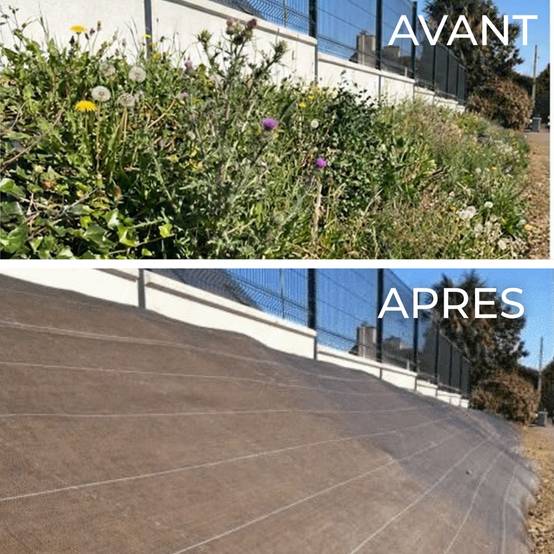 Toile de paillage tissée 130g m2 Vente au mètre Largeur 4,15m Anti-Mauvaises Herbe Couleur Marron Bache Grande Largeur 4m - Image 3