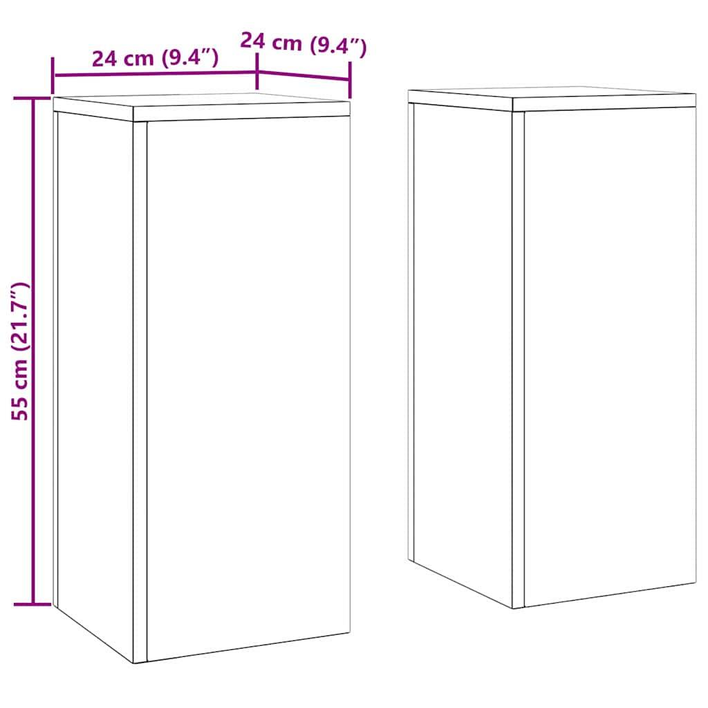 Lot de 2 Supports de pots hauts en Acier Durables et décoratifs pour Jardin et Balcon Vert Olive 24x24x55 cm – ComfortXL Outdoor Living - Image 8