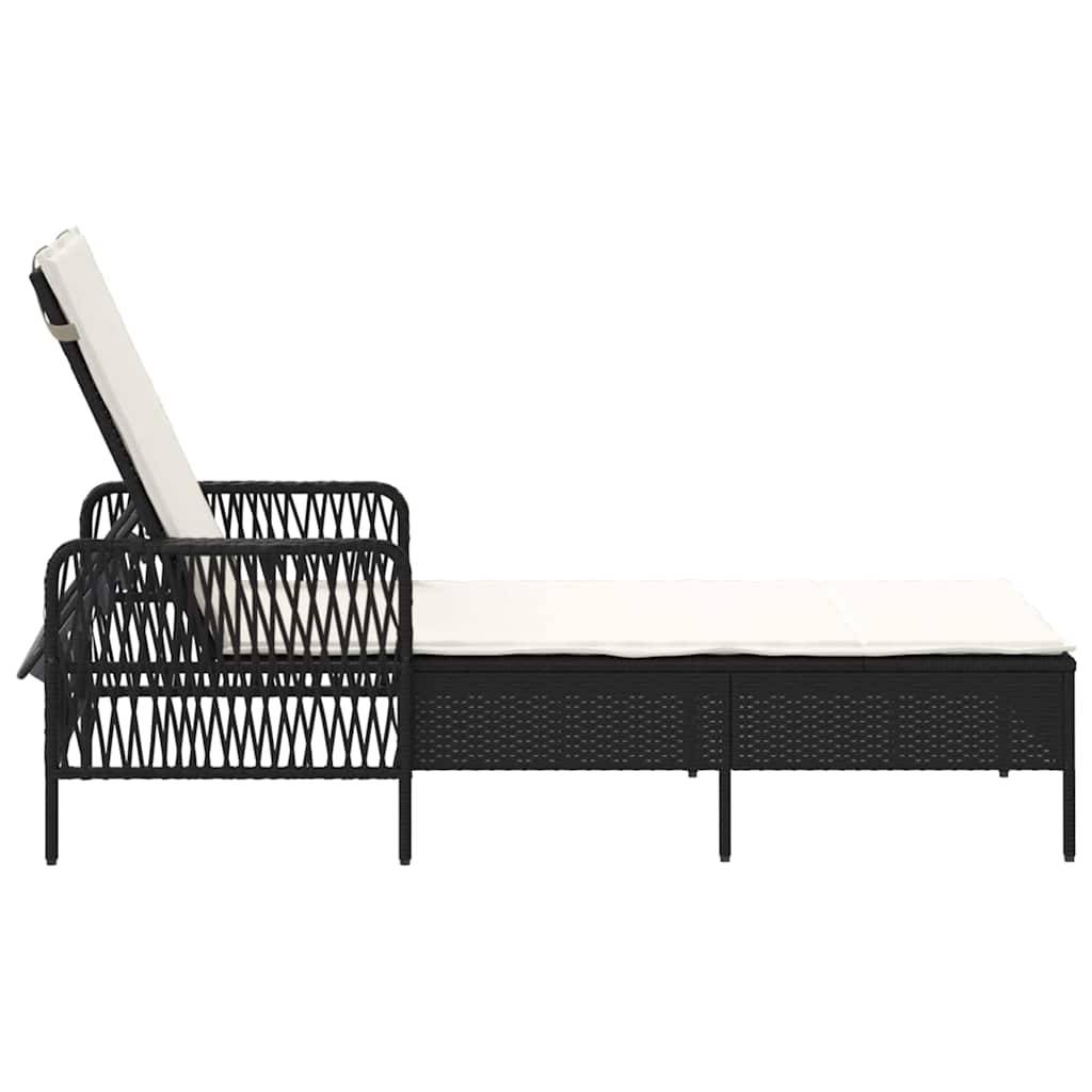 Vidaxl - Transat Noir et blanc crème 55 x 200 x 92 cm polyrotin vidaXL 365425 - Image 8