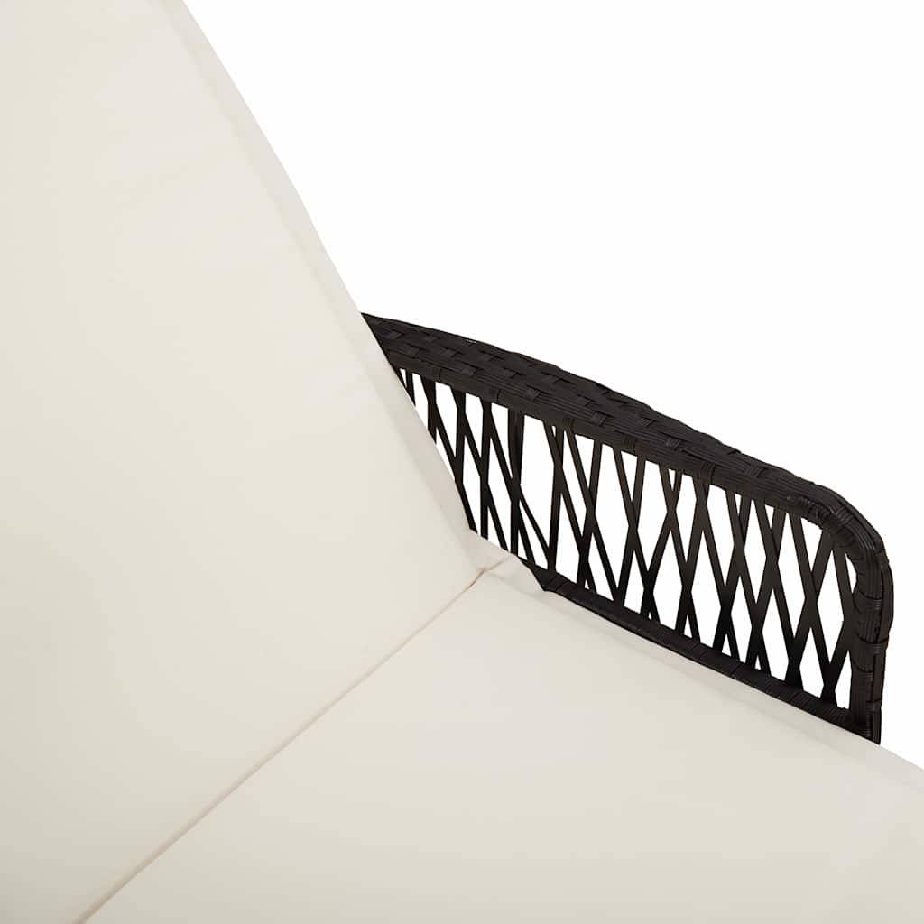 Vidaxl - Transat Noir et blanc crème 55 x 200 x 92 cm polyrotin vidaXL 365425 - Image 10