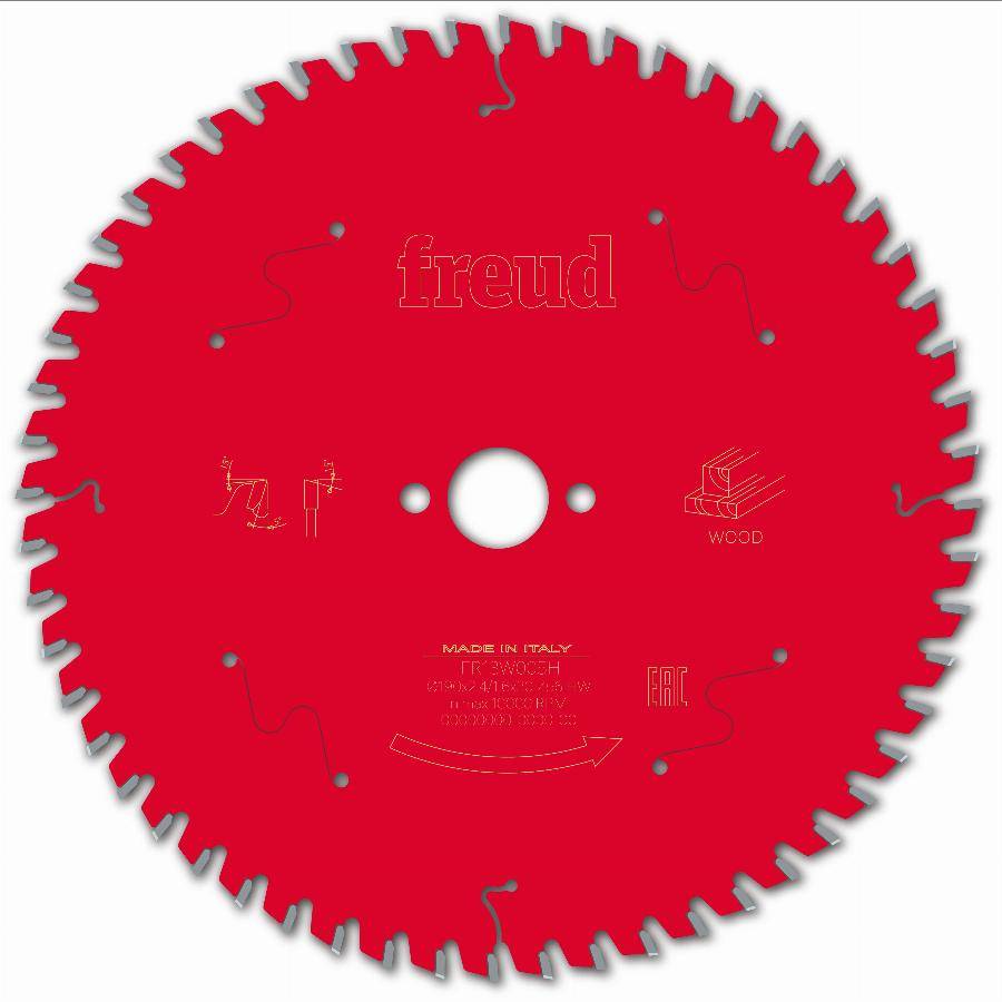Lame pour scie circulaire portative FREUD - Ø190 2,4/1,6 AL20 Z56 BA 5° - F03FS09716 -FR13W005H - Imagen 1