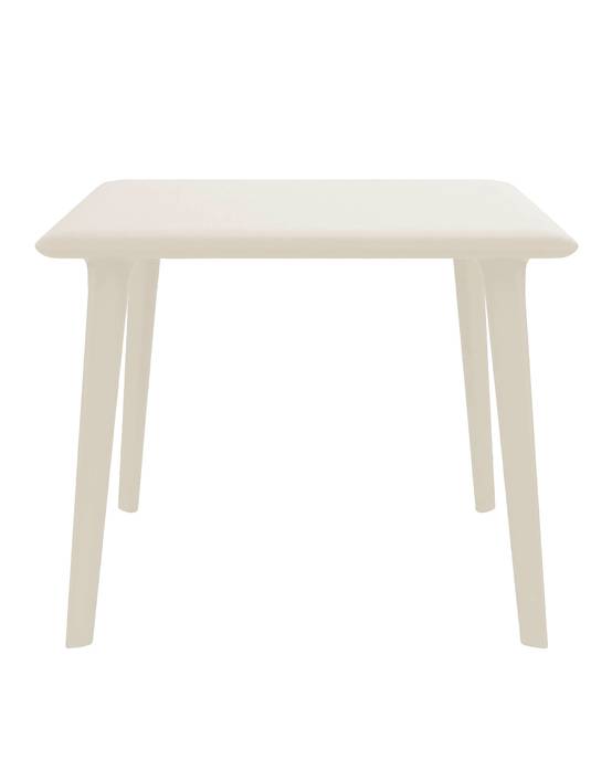 Table carrée extérieur 90x90 ivoire DESSA Resol - Image 1