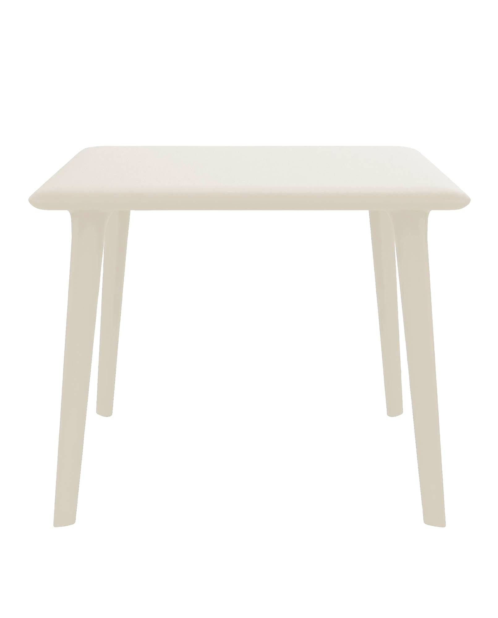 Table carrée extérieur 90x90 ivoire DESSA Resol - Image 1