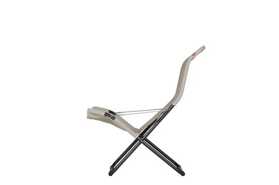 Fiam - Fauteuil FIESTA Aluminium ANTHRACITE Texfil BLANC BEIGE 84/98x61x88/105 cm FIAM - Image 2