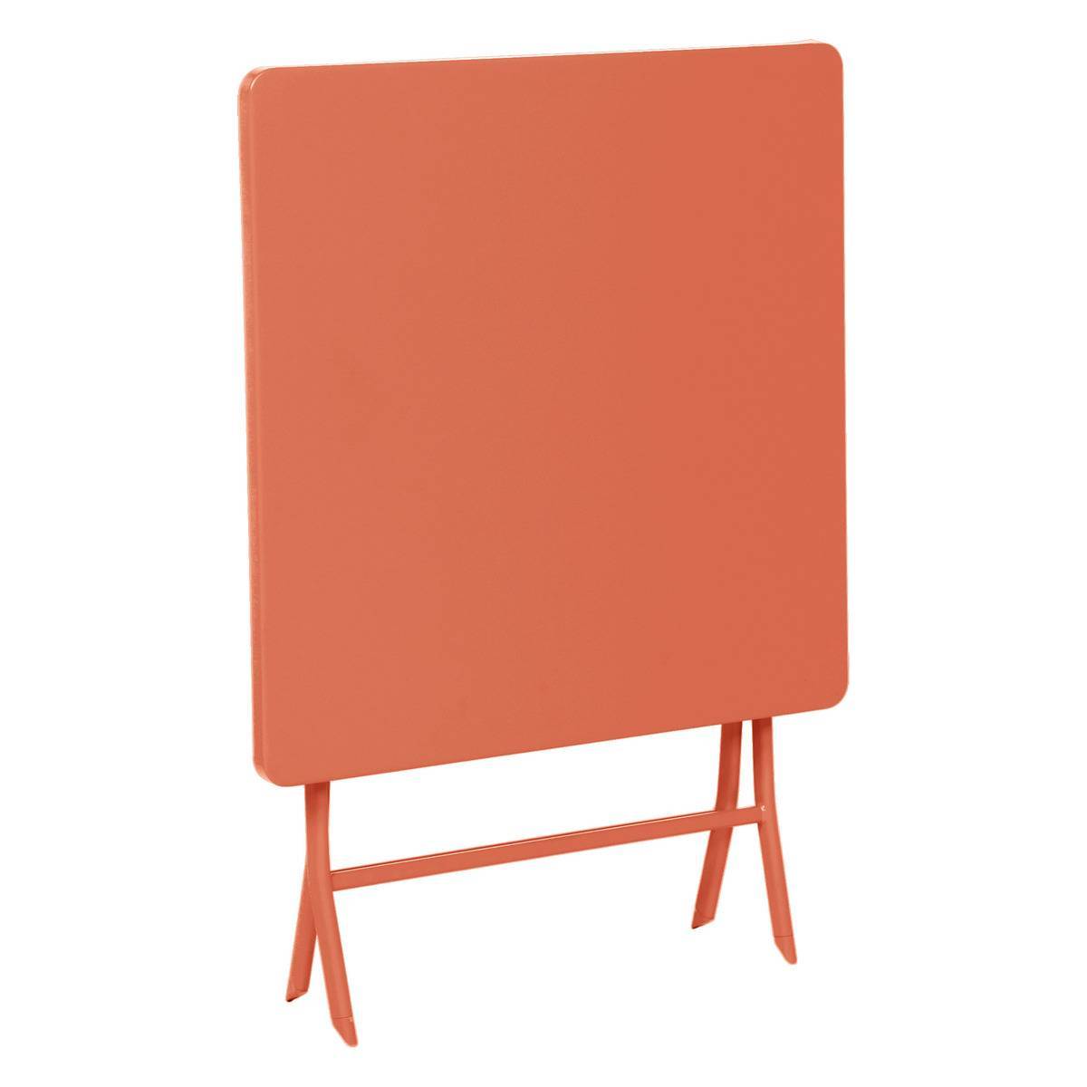 Hesperide - Table de jardin pliante carrée "Greensboro" ambre 2 places en acier traité époxy - Hespéride - Imagen 5