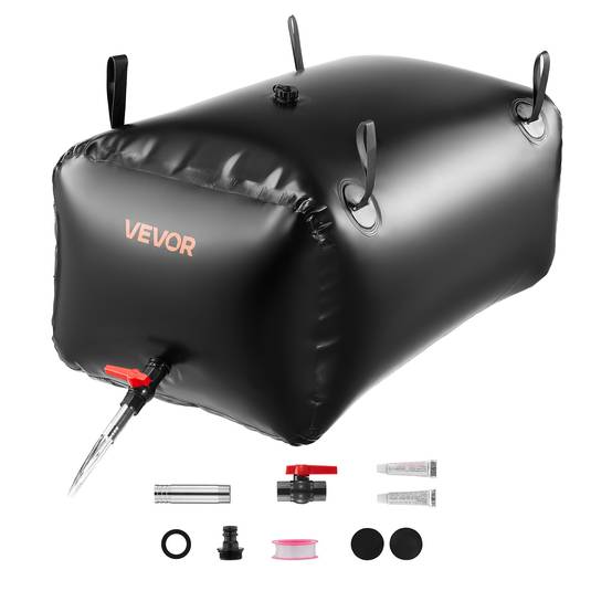 VEVOR Réservoir d'Eau Souple Vessie de Stockage Eau Pliable en PVC 240 L Noir - Image 1