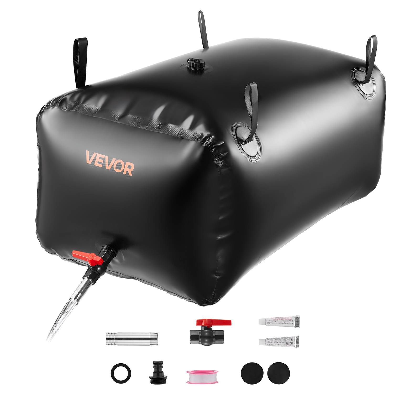 VEVOR Réservoir d'Eau Souple Vessie de Stockage Eau Pliable en PVC 240 L Noir - Image 1