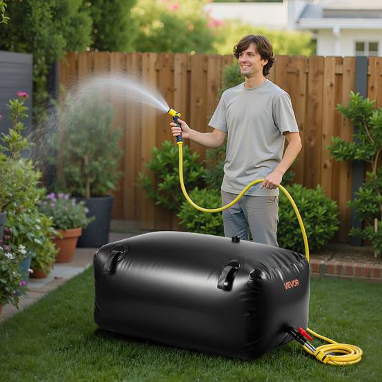 VEVOR Réservoir d'Eau Souple Vessie de Stockage Eau Pliable en PVC 240 L Noir - Image 8