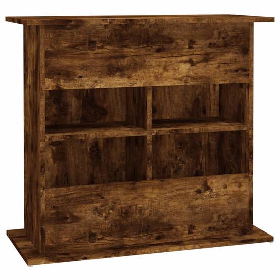 Meuble pour Aquarium Bois d'Ingénierie avec Portes de Rangement 81x36x73 cm Chêne Fumé - ComfortXL Outdoor Living - Image 8