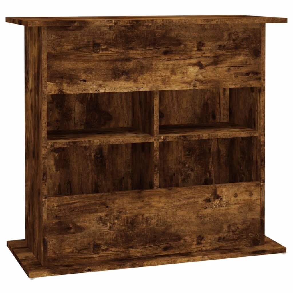 Meuble pour Aquarium Bois d'Ingénierie avec Portes de Rangement 81x36x73 cm Chêne Fumé - ComfortXL Outdoor Living - Image 8