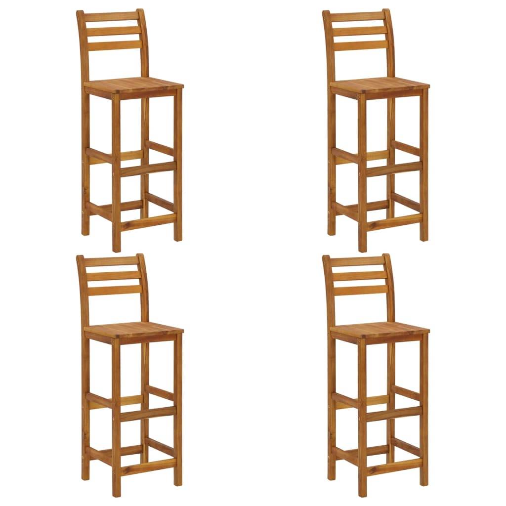 Helloshop26 - Ensemble de bar de jardin 5 pièces bois d'acacia solide - Imagen 4