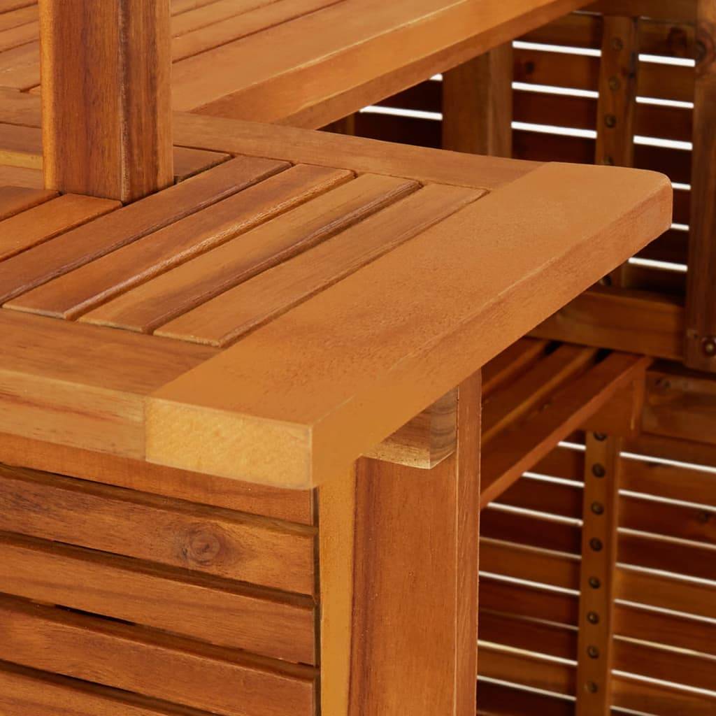 Helloshop26 - Ensemble de bar de jardin 5 pièces bois d'acacia solide - Imagen 3