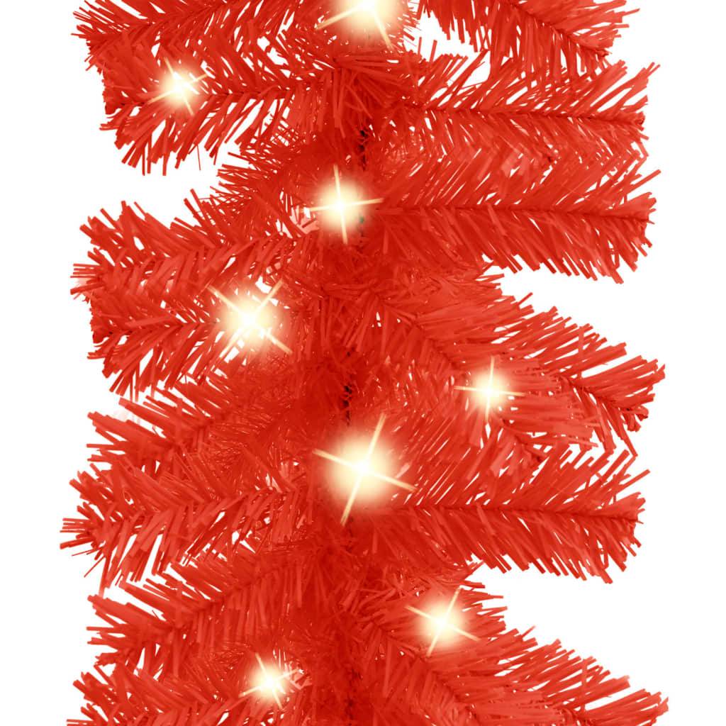 Guirlande De Noël Tinsel Rouge 10m Avec Flocons De Neige – Décoration Sapin Étincelante Et Festive Intérieur/Extérieur