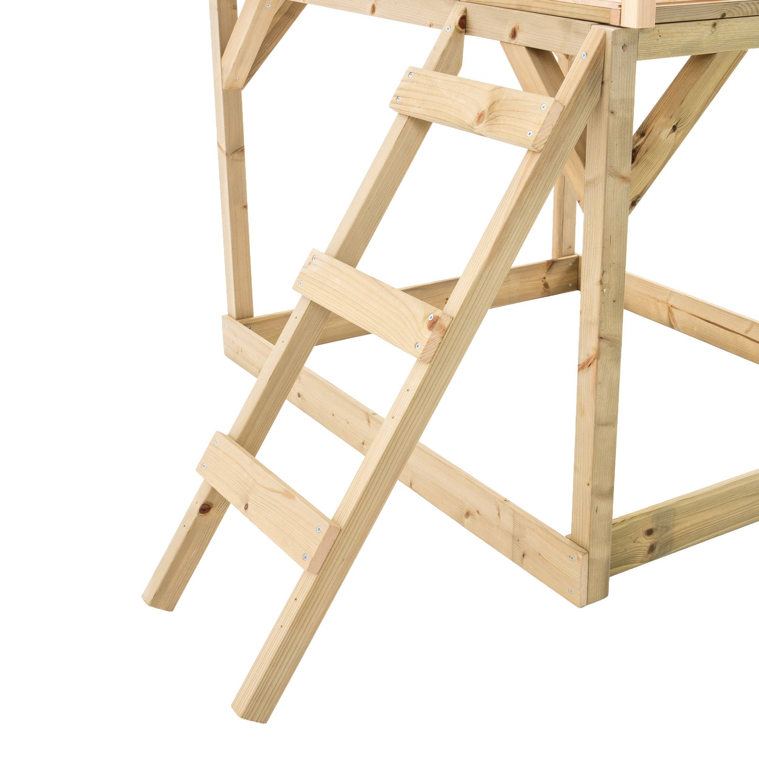 Maisonnette modulable sur pilotis avec balcon et glissière PERCE-NEIGE en bois FSC® - Image 6