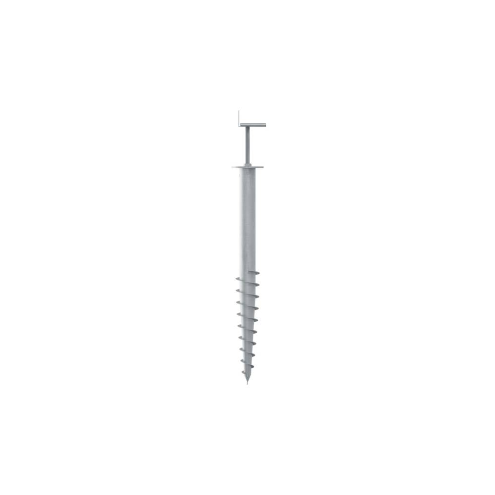 Vis de Fondation SPIRAL - Pour Terrasse - Hauteur : 80cm - Support en L inclus - Fixation Sans Beton - Imagen 3