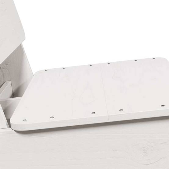 Lot de 2 Chaises de jardin - Chaises d'extérieur - Fauteuils de jardin blanc 60x64x70,5 cm bois massif pin - Image 7