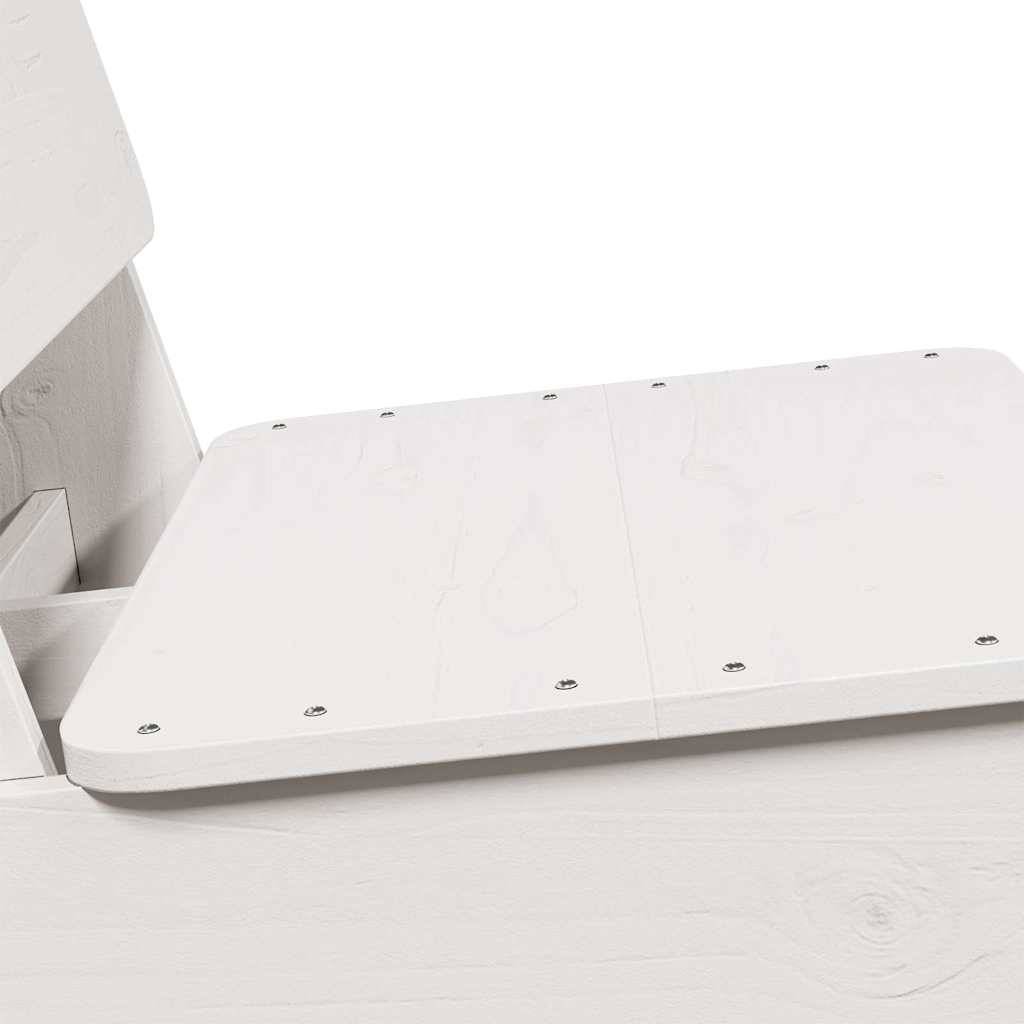 Lot de 2 Chaises de jardin - Chaises d'extérieur - Fauteuils de jardin blanc 60x64x70,5 cm bois massif pin - Image 7