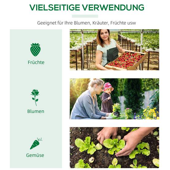 Mini serre Acier et PE Jardin et Potager Protection Hivernage 180x60x60cm Vert - ComfortXL Outdoor Living - Image 9