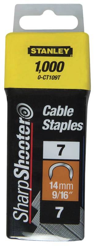 stanley - Agrafes cavaliers 14mm type 7 boîte de 1000 - STANLEY - 1-CT109T - Image 3