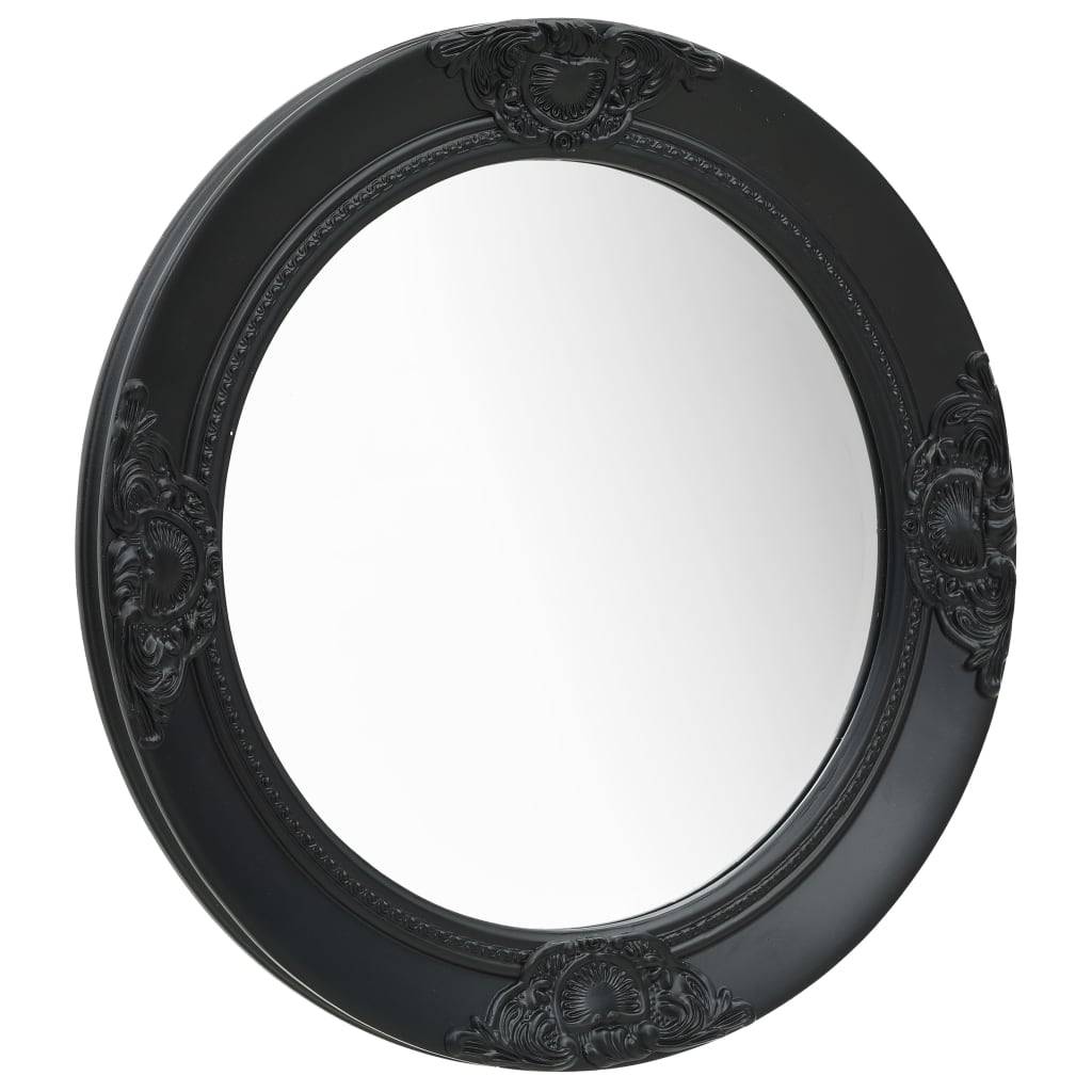 Maison Chic - Miroir mural - Miroir décoratif style baroque 50 cm noir - Image 2
