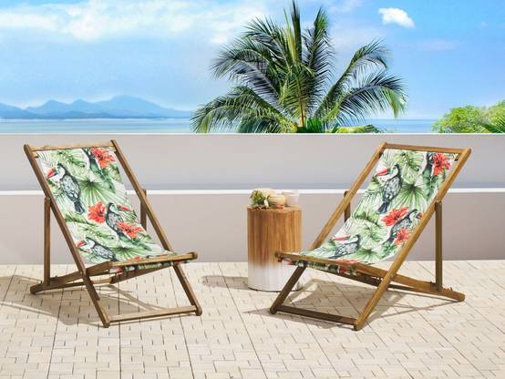 Beliani - Toile pour transat et chilienne Polyester Multicolore ANZIO/AVELLINO - 113x44x1- Beliani - Image 1
