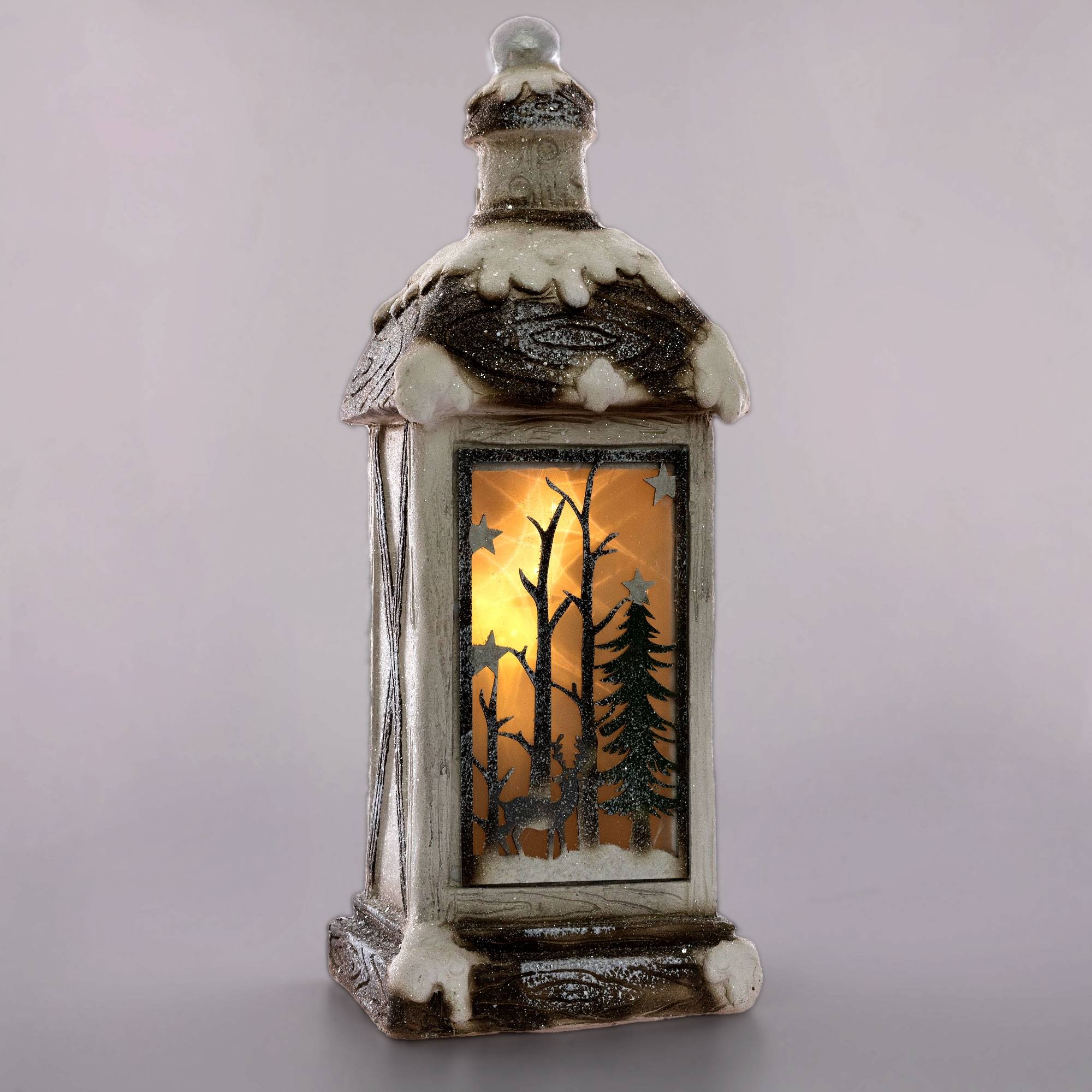 Ecd-Germany - Lanterne á LED de Noël lumière blanc chaud décoration d'hiver pour maison 60 cm - Imagen 6