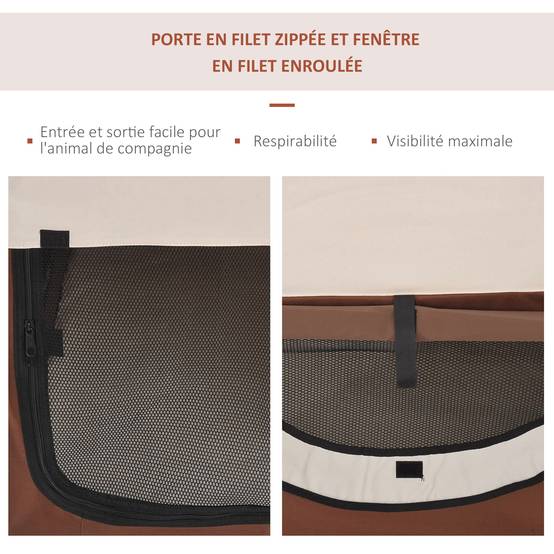 Sac transport chien/chat pliable, grand confort, coussin amovible, 46x36x41 cm. - Image 7