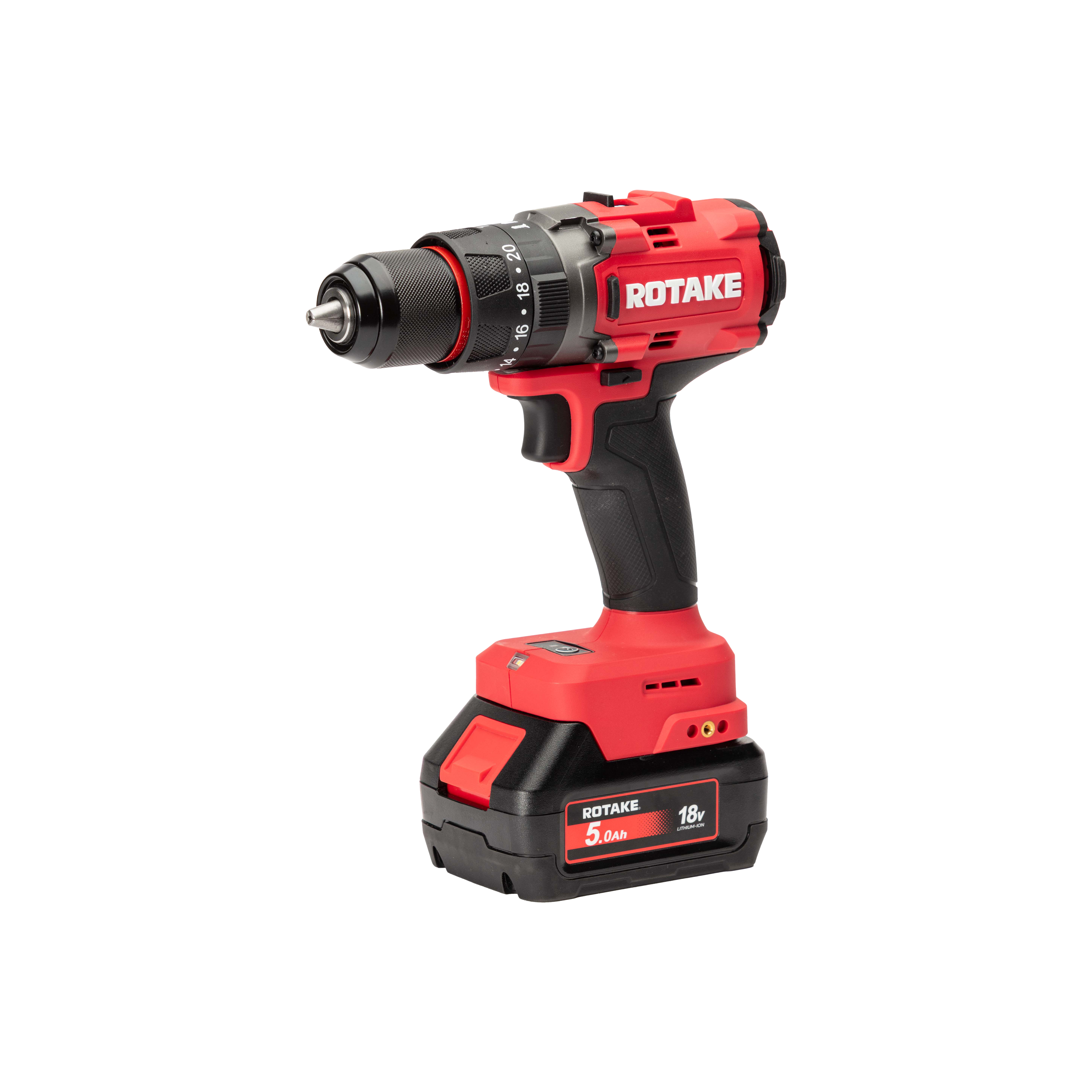 Autre - Perceuse visseuse à percussion 18V 120Nm avec 2 Batteries 18V 5Ah, Chargeur, Coffret - ROTAKE - D2H-50D - Image 3