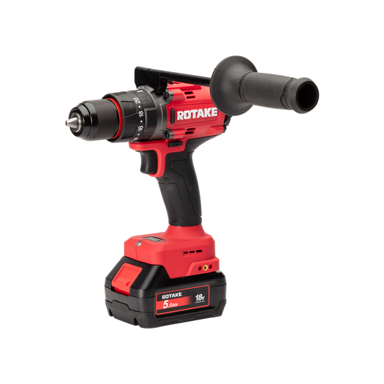 Autre - Perceuse visseuse à percussion 18V 120Nm avec 2 Batteries 18V 5Ah, Chargeur, Coffret - ROTAKE - D2H-50D - Image 2