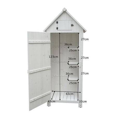 Armoire de rangement en bois bleue ou blanche - 0,28 m², Couleur Blanc - Imagen 9