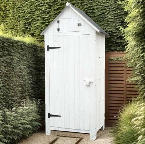 Armoire de rangement en bois bleue ou blanche - 0,28 m², Couleur Blanc - Imagen 7