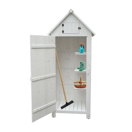 Armoire de rangement en bois bleue ou blanche - 0,28 m², Couleur Blanc - Imagen 6
