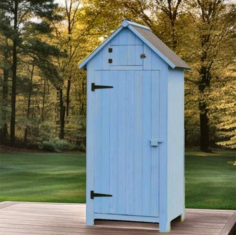 Armoire de rangement en bois bleue ou blanche - 0,28 m², Couleur Blanc - Imagen 2