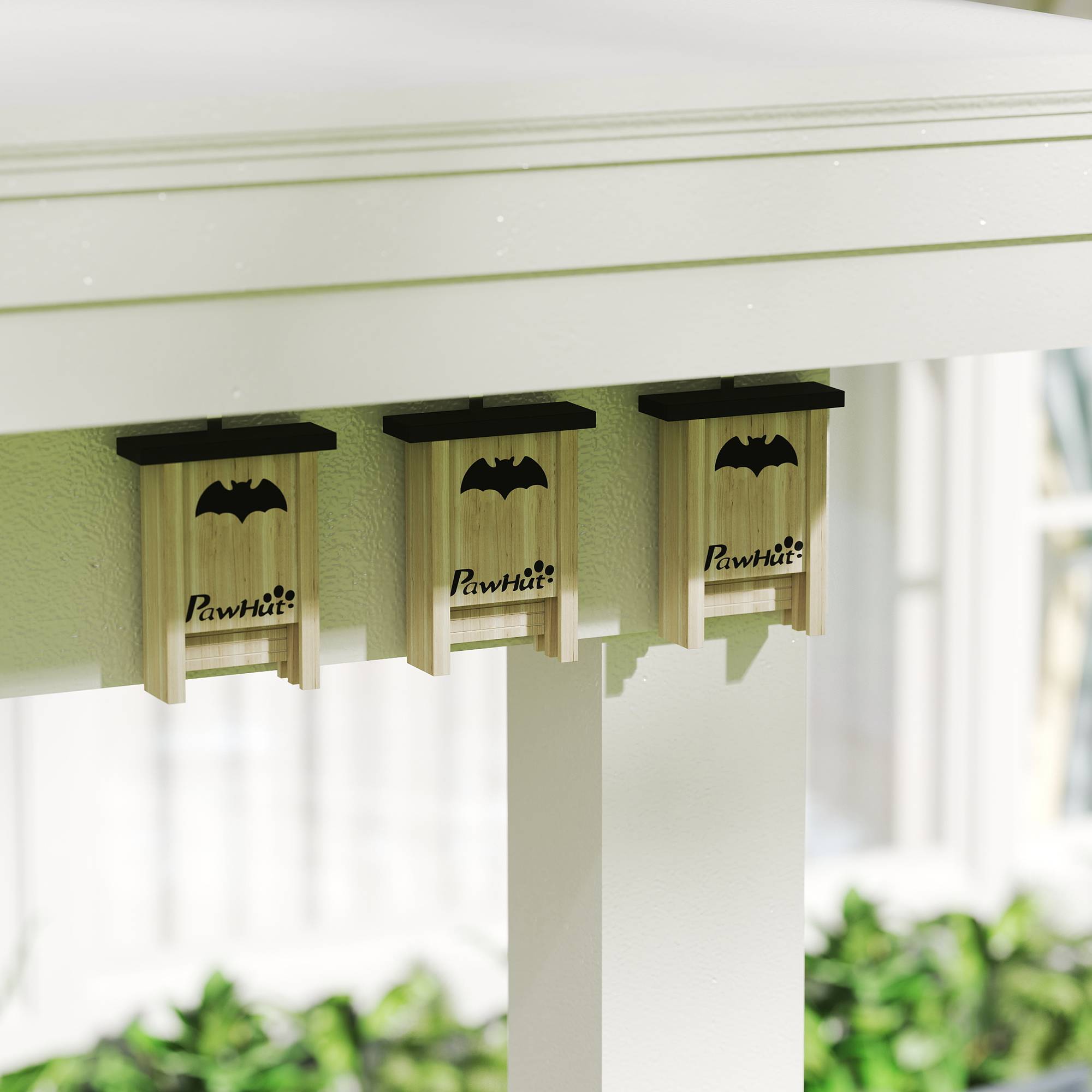 ComfortXL - Lot de 3 nichoirs chauve-souris bois abete extérieur plateforme striée 18x6x23cm - ComfortXL Outdoor Living - Image 10