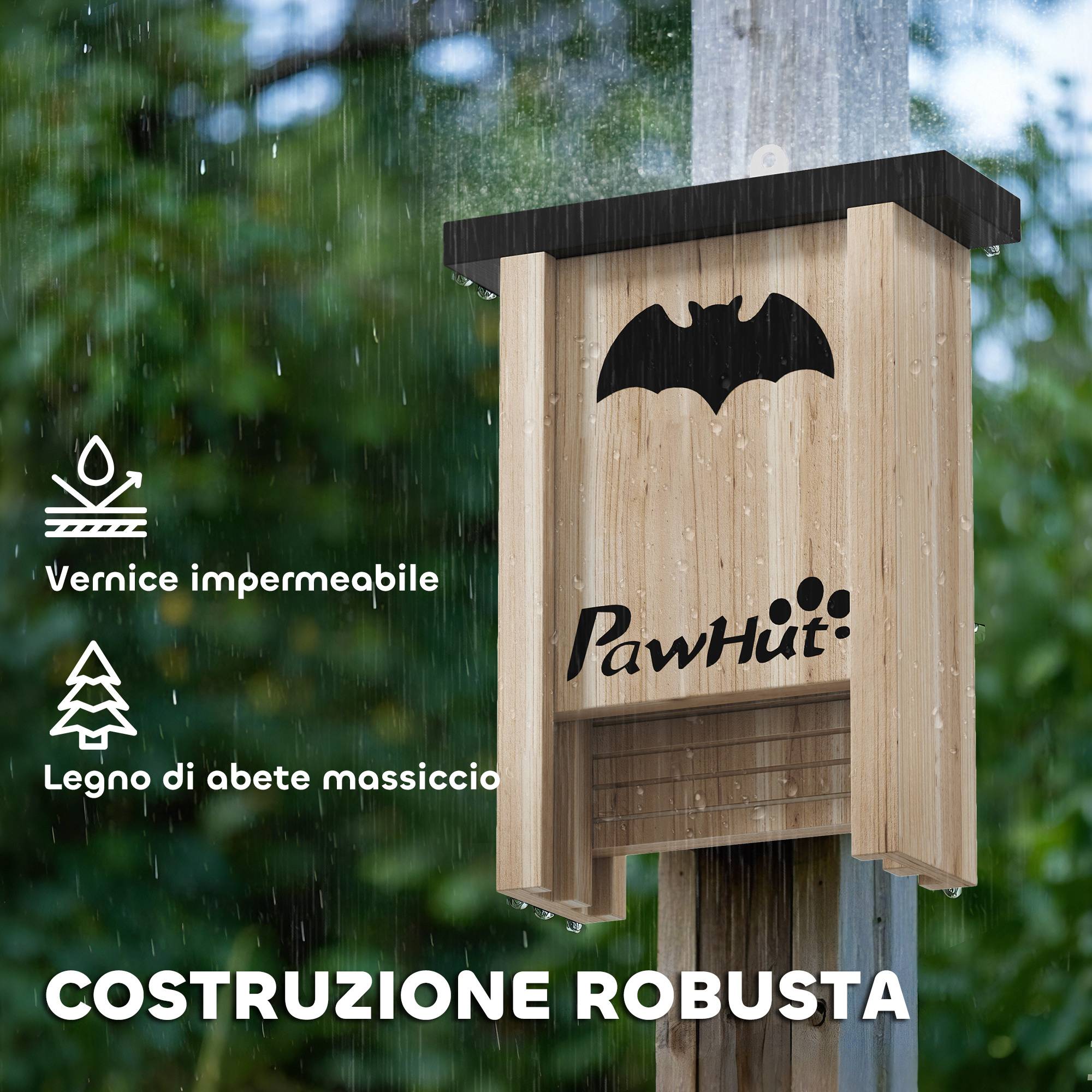ComfortXL - Lot de 3 nichoirs chauve-souris bois abete extérieur plateforme striée 18x6x23cm - ComfortXL Outdoor Living - Image 7