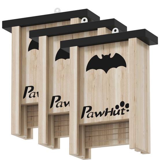 ComfortXL - Lot de 3 nichoirs chauve-souris bois abete extérieur plateforme striée 18x6x23cm - ComfortXL Outdoor Living - Image 2
