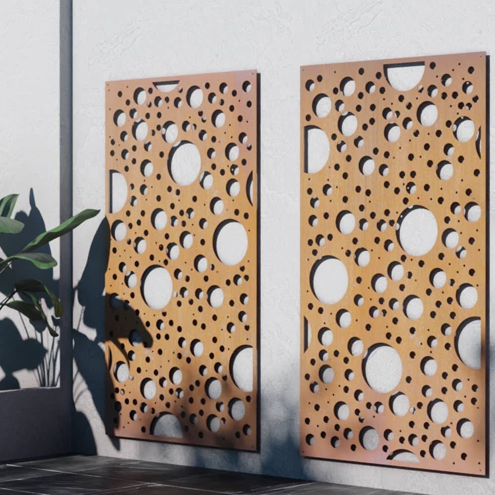 Decklinea - Treillis corten THALIAS - 900x1600x2mm - Panneau occultant en Acier Corten - Imagen 2