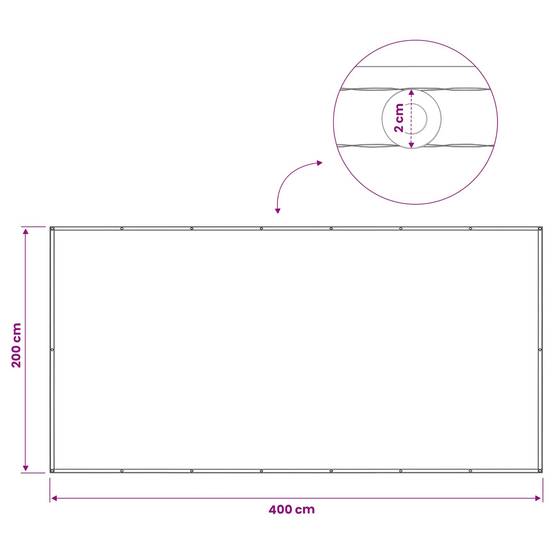 Écran de confidentialité polyester beige 400 x 200 cm - PANGIVO - Image 6