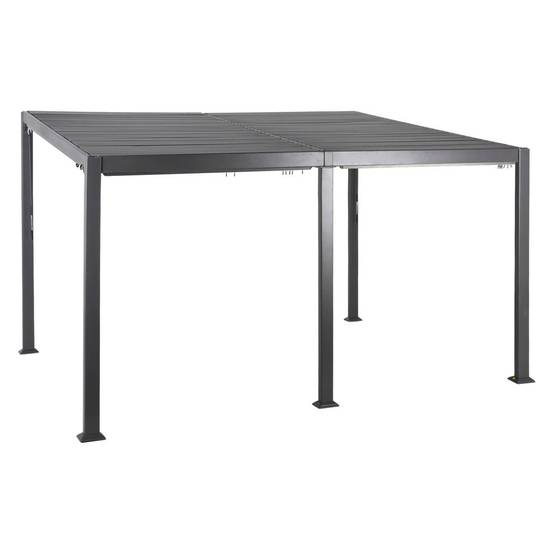 Hesperide - Pergola "Avila" graphite 4x3m en aluminium traité époxy Hespéride - Image 2